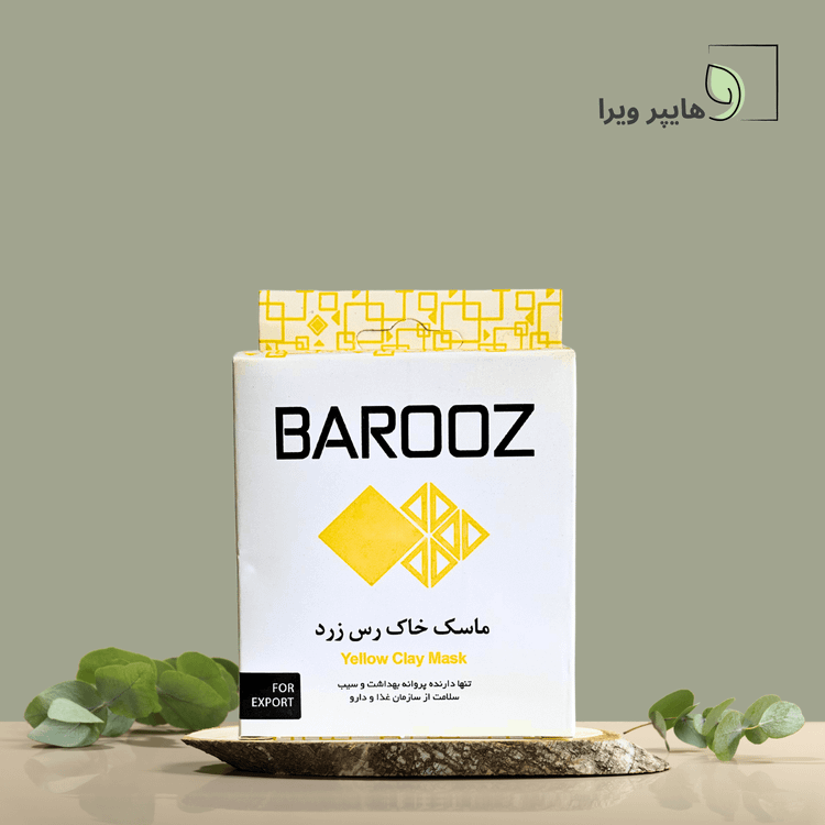 ماسک آبرسان صورت خاک رس زرد باروز