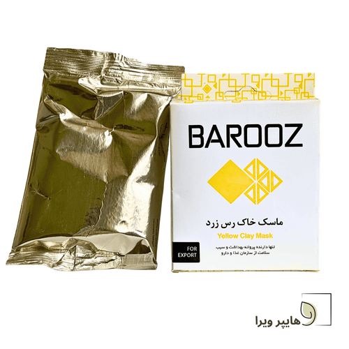 ماسک آبرسان صورت خاک رس زرد باروز