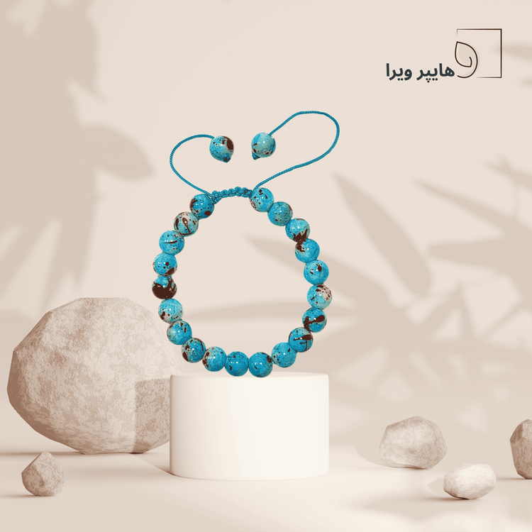 دستبند سنگی دخترانه مدل فانتزی | رنگ ثابت و بادوام