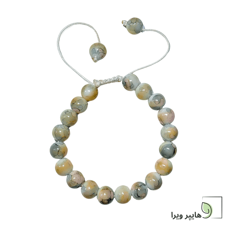 دستبند سنگی دخترانه شیک با رنگ ترکیبی