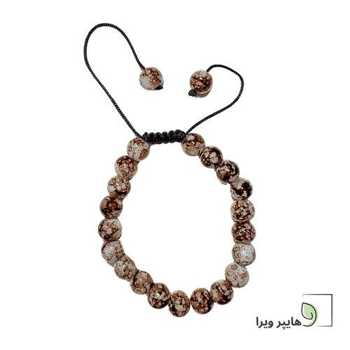 دستبند سنگی با سنگهای رنگی طبیعی | اکسسوری دخترانه خاص