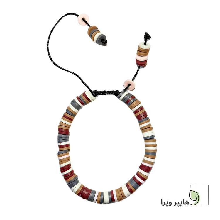 دستبند فانتزی دخترانه با حلقههای رنگی فیمو