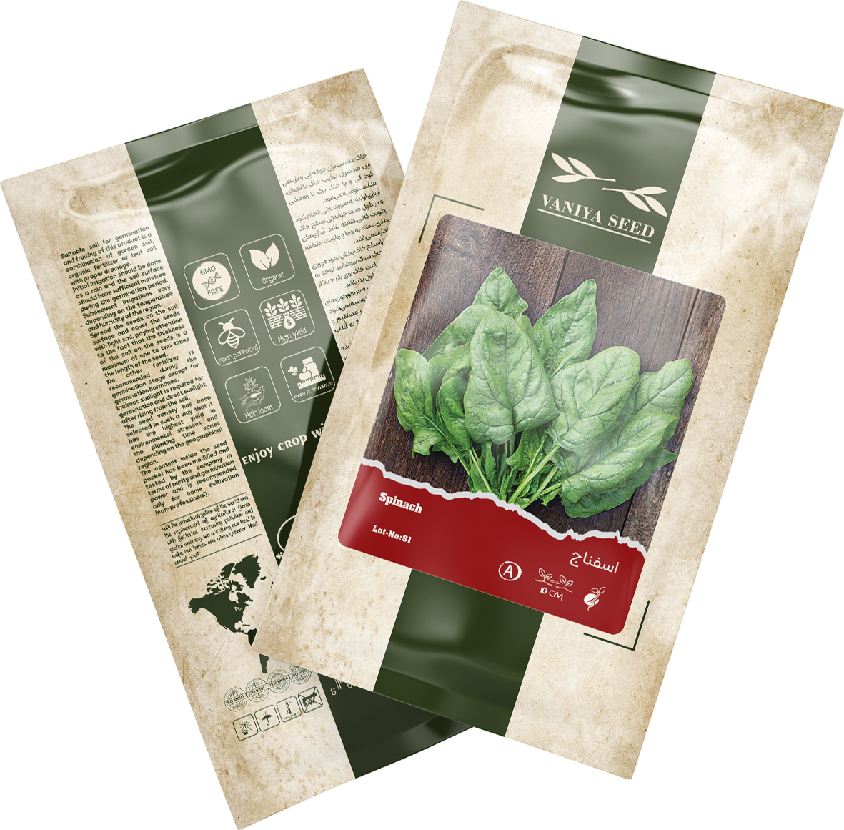 بذر اسفناج آذر سبزینه