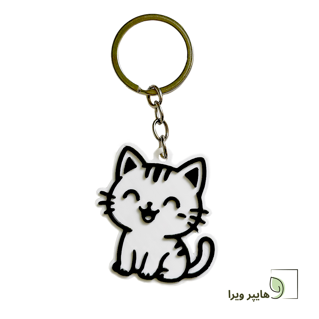 جاکلیدی طرح گربه بامزه