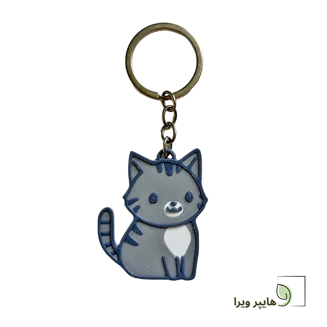 جاکلیدی طرح گربه تابی خاکستری