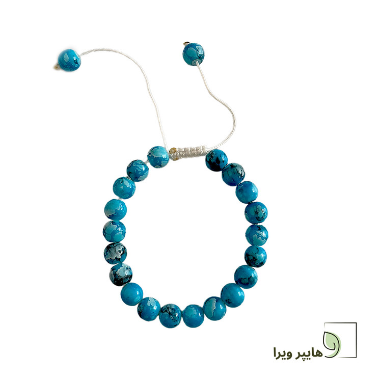 دستبند سنگی دخترانه با رنگ ترکیبی