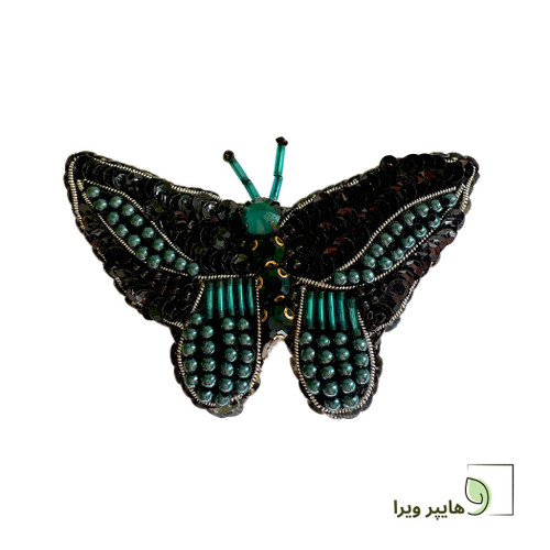 سنجاق سینه جواهر دوزی طرح پروانه
