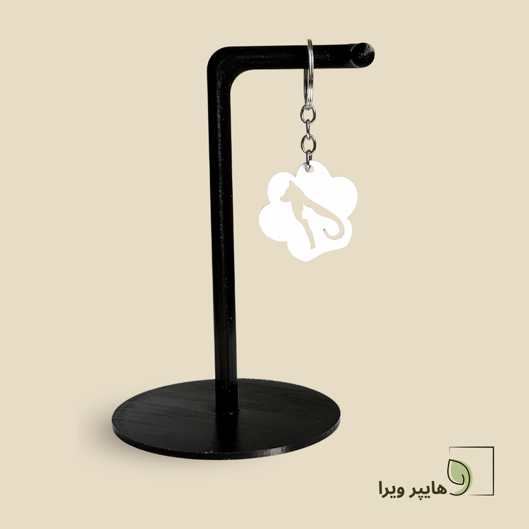 جاکلیدی طرح گربه | رنگ سفید
