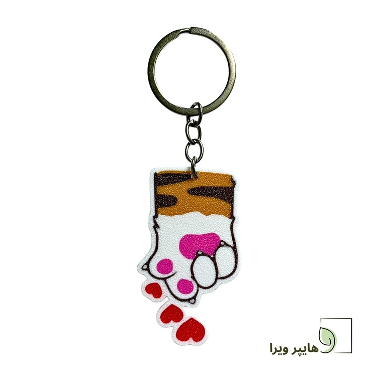 جاکلیدی پنجه گربه طرح قلبی