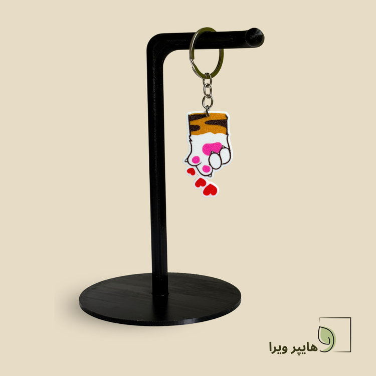 جاکلیدی پنجه گربه طرح قلبی
