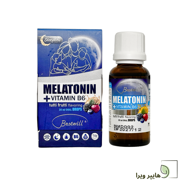 قطره ملاتونین و ویتامین B6 بست ویل | بهبود کیفیت خواب