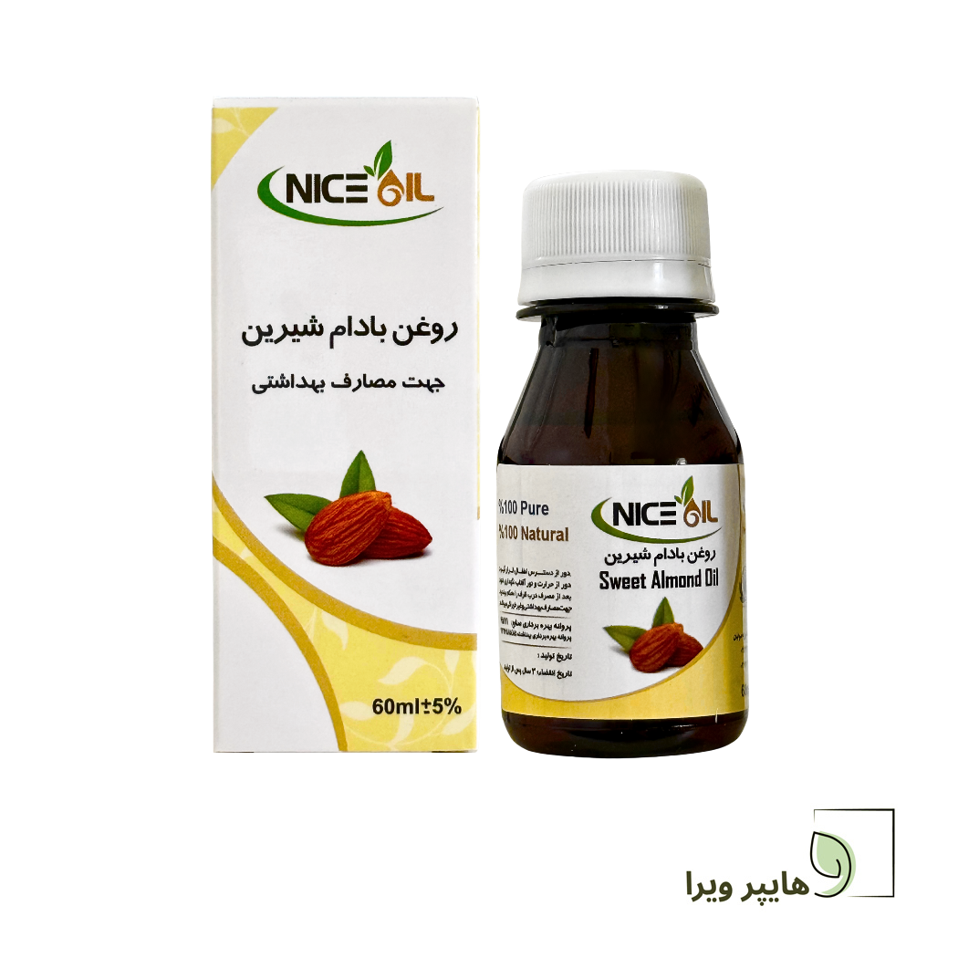 روغن بادام شیرین نایس اُیل 60 میلی‌لیتر | نرم‌کننده پوست و تقویت‌کننده مو