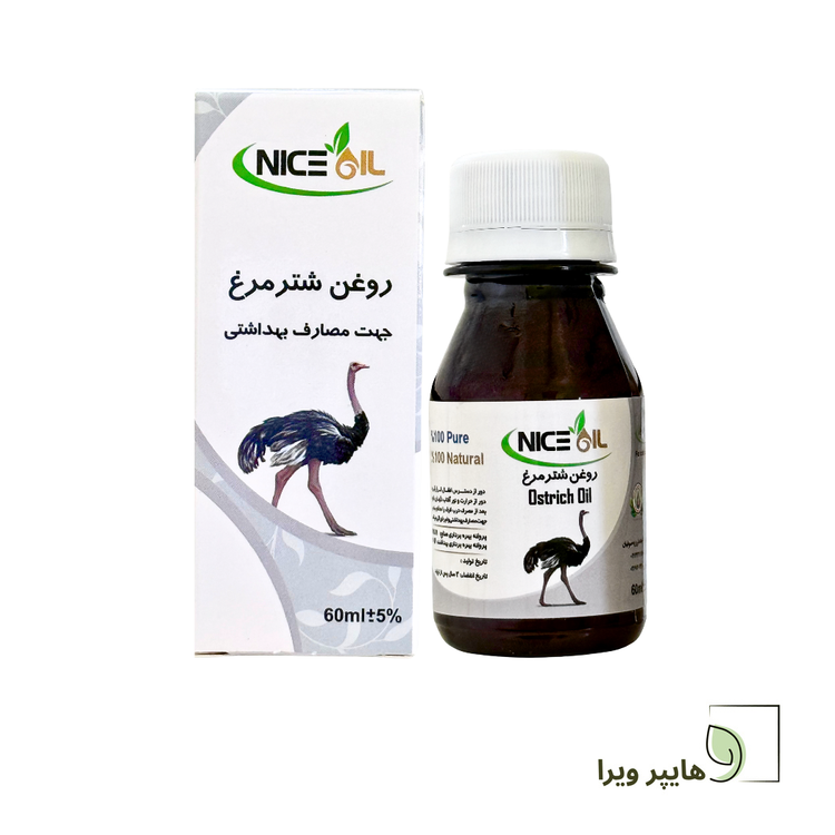 روغن شترمرغ نایس اُیل 60 میلیلیتر | مراقبت از پوست و مو و رفع خشکی پوست