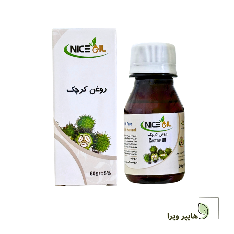 روغن کرچک نایس اُیل 60 میلیلیتر | تقویت مو، مژه و مرطوبکننده پوست