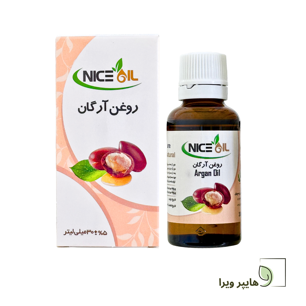روغن آرگان نایس اُیل 30 میلی‌لیتر | تقویت مو، آبرسان پوست و ضد وز مو